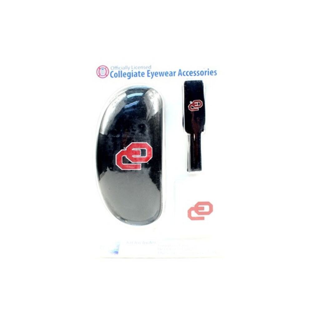 NCAA OKLAHOMA SOONERS SETS - 3PC EYEWEAR SET CASE, CROAKIE AND CLEANING CLOTH